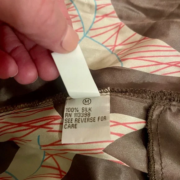 $188 Anthropology Harkham Brown Silk Mini Dress Tunic Medium NWT - Picture 7 of 15